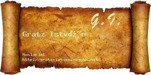 Gratz István névjegykártya